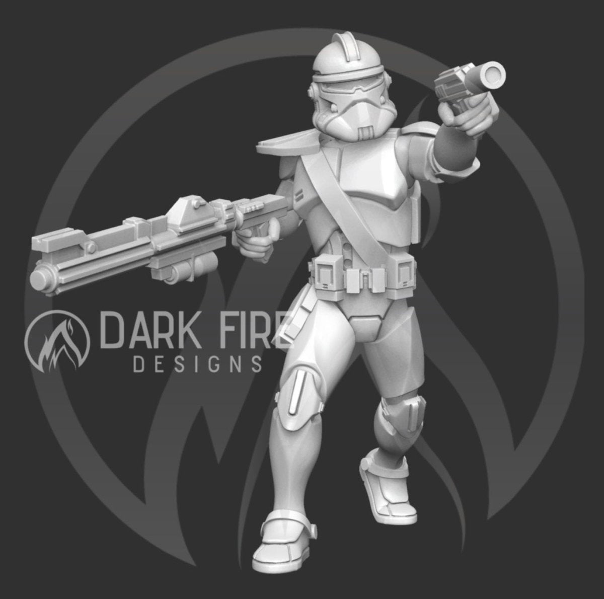Phase II Captain Fordo Miniature - SW Legion Compatible (38 - 40mm tall) Multi - Piece Resin 3D Print - Dark Fire Designs - Gootzy Gaming