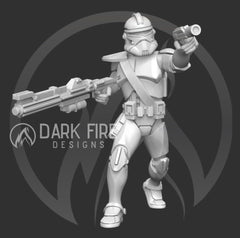 Phase II Captain Fordo Miniature - SW Legion Compatible (38 - 40mm tall) Multi - Piece Resin 3D Print - Dark Fire Designs - Gootzy Gaming
