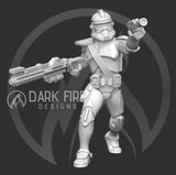 Phase II Captain Fordo Miniature - SW Legion Compatible (38-40mm tall) Multi-Piece Resin 3D Print - Dark Fire Designs - Gootzy Gaming