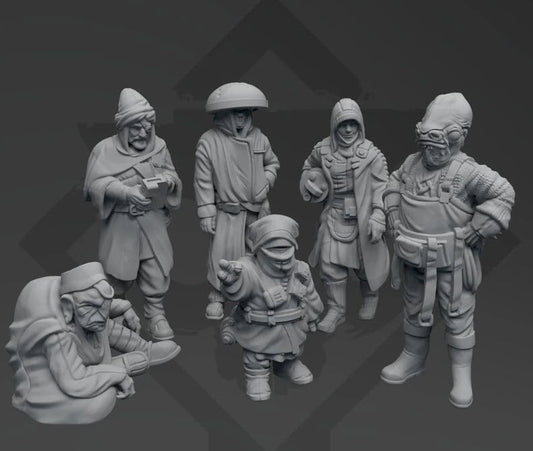 Pilgrim Set 1 - Single Miniature - SW Legion Compatible (38 - 40mm tall) Resin 3D Print - Skullforge Studios - Gootzy Gaming
