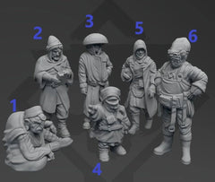 Pilgrim Set 1 - Single Miniature - SW Legion Compatible (38 - 40mm tall) Resin 3D Print - Skullforge Studios - Gootzy Gaming