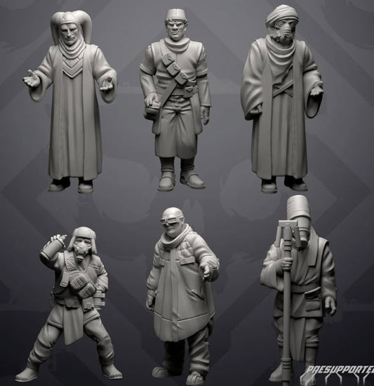 Pilgrim Set 2 - Single Miniature - SW Legion Compatible (38 - 40mm tall) Resin 3D Print - Skullforge Studios - Gootzy Gaming