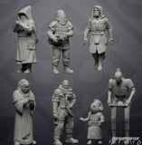 Pilgrim Set 3 - 7 Miniature All In Bundle- SW Legion Compatible (38-40mm tall) Resin 3D Print - Skullforge Studios - Gootzy Gaming