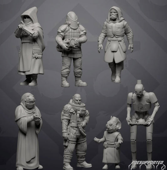 Pilgrim Set 3 - Single Miniature - SW Legion Compatible (38 - 40mm tall) Resin 3D Print - Skullforge Studios - Gootzy Gaming