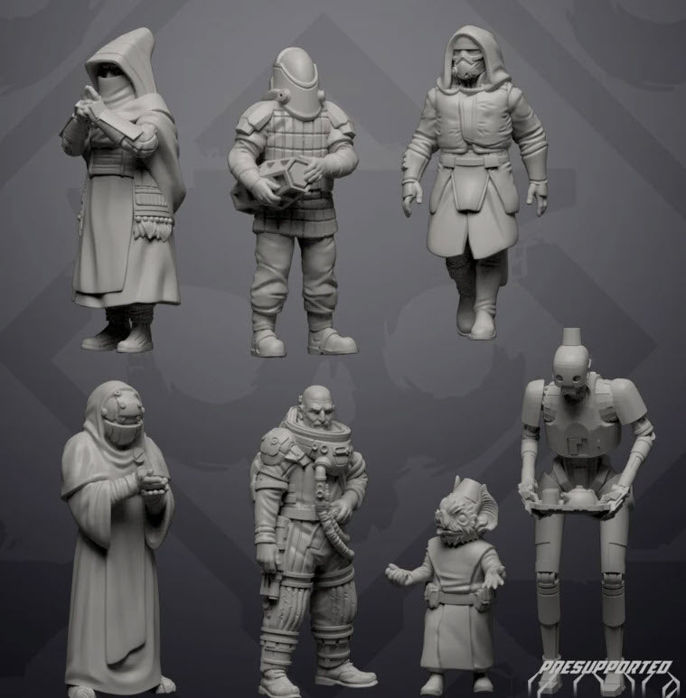Pilgrim Set 3 - Single Miniature - SW Legion Compatible (38-40mm tall) Resin 3D Print - Skullforge Studios - Gootzy Gaming