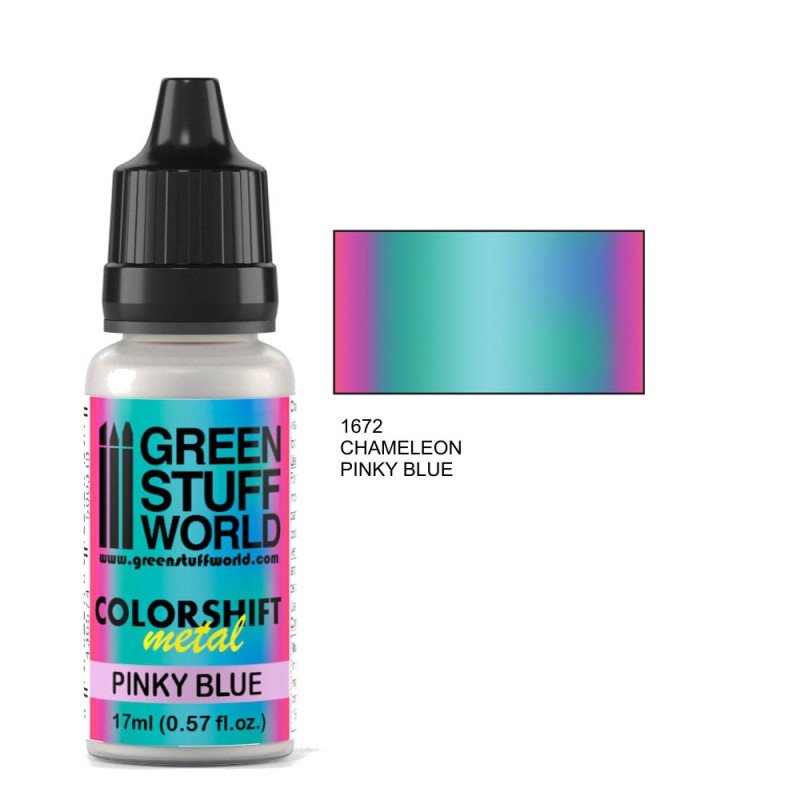 Pinky Blue - Blue/Pink/Green Colorshift Metallic Paint - Green Stuff World - 17 mL Dropper Bottle - Gootzy Gaming