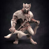 Pirate Gnoll #2 with Dagger and Cape - Single Roleplaying Miniature for D&D or Pathfinder - 32mm Scale Resin 3D Print - Red Clay Collectibles - Gootzy Gaming