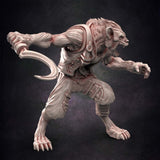 Pirate Gnoll Cutthroat #3 with Sickles - Single Roleplaying Miniature for D&D or Pathfinder - 32mm Scale Resin 3D Print - Red Clay Collectibles - Gootzy Gaming