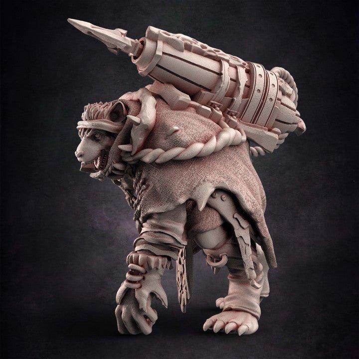 Pirate Gnoll Harpooner #2 - Single Roleplaying Miniature for D&D or Pathfinder - 32mm Scale Resin 3D Print - Red Clay Collectibles - Gootzy Gaming