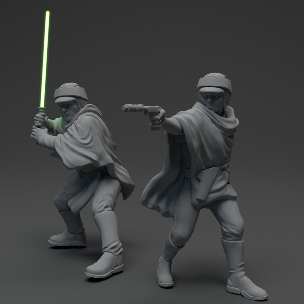 Prodigal Twins Forest Version Bundle - SW Legion Compatible (38 - 40mm tall) Resin 3D Print - Skullforge Studios - Gootzy Gaming