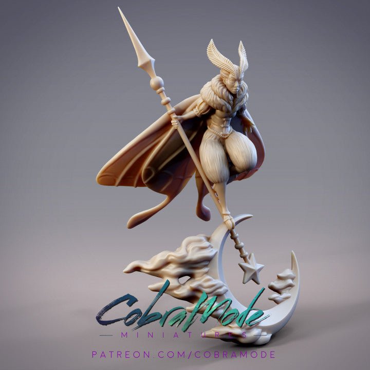 Psychidae, Noctuoidia Moth Celestial Mage - Single Roleplaying Miniature for D&D or Pathfinder - 32mm Scale Resin 3D Print - Cobramode - Gootzy Gaming