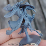 Qingshan, Feixian Crane Swordsman - Single Roleplaying Miniature for D&D or Pathfinder - 32mm Scale Resin 3D Print - Cobramode - Gootzy Gaming