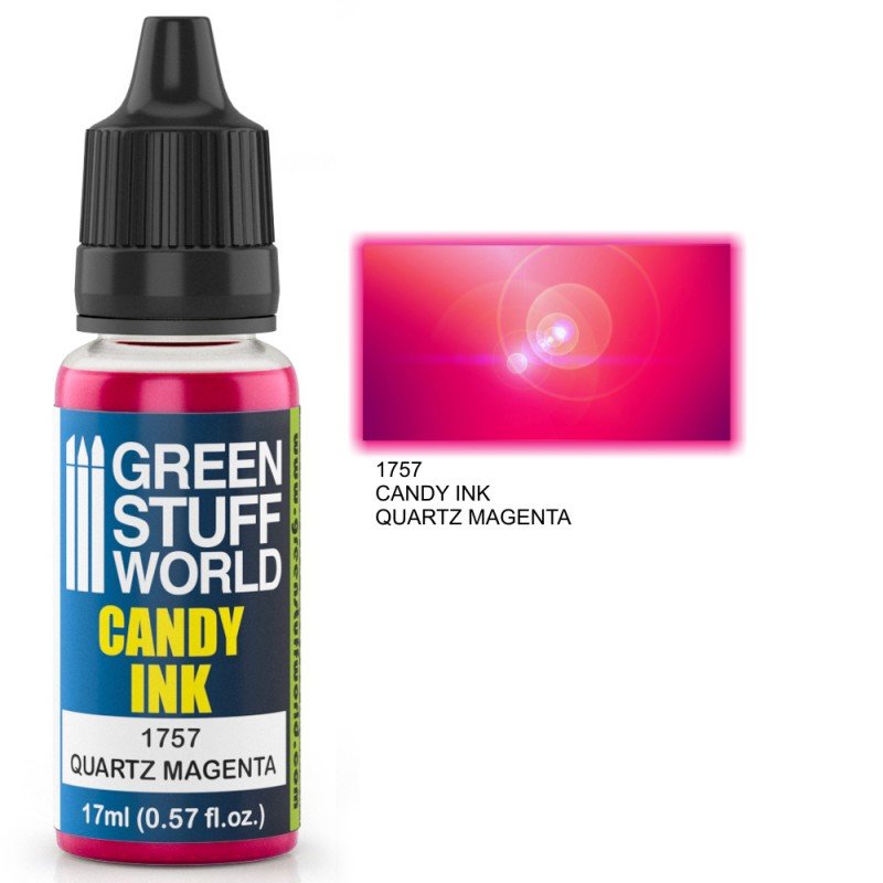 Quartz Magenta Candy Ink - Semi-Transparent Gloss Acrylic Ink - Green Stuff World - 17 mL Dropper Bottle - Gootzy Gaming