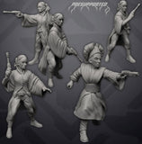 Queen and Handmaidens - 5 Miniature All In Bundle- SW Legion Compatible (38-40mm tall) Resin 3D Print - Skullforge Studios - Gootzy Gaming