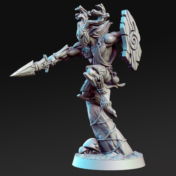 Quickspear, Elf Druidic Warrior - Single Roleplaying Miniature for D&D or Pathfinder - 32mm Scale Resin 3D Print - RN EStudios - Gootzy Gaming