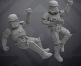 Rappelling Authority Trooper Miniature - SW Legion Compatible (38-40mm tall) Resin 3D Print - Skullforge Studios - Gootzy Gaming