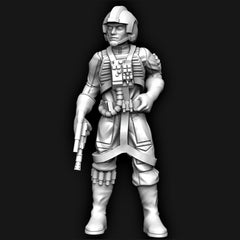 Rebel Pilot Miniature - SW Legion Compatible (38-40mm tall) Multi-Piece Resin 3D Print - Dark Fire Designs - Gootzy Gaming