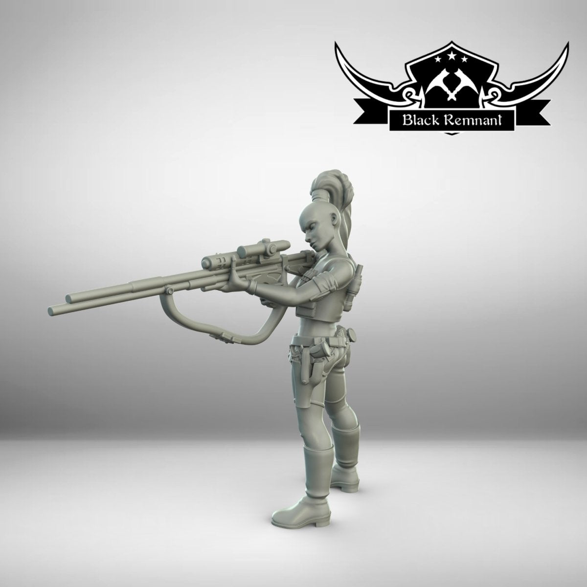 Red Huntress Bounty Hunter - SW Legion Compatible Miniature (38-40mm tall) High Quality 8k Resin 3D Print - Black Remnant - Gootzy Gaming