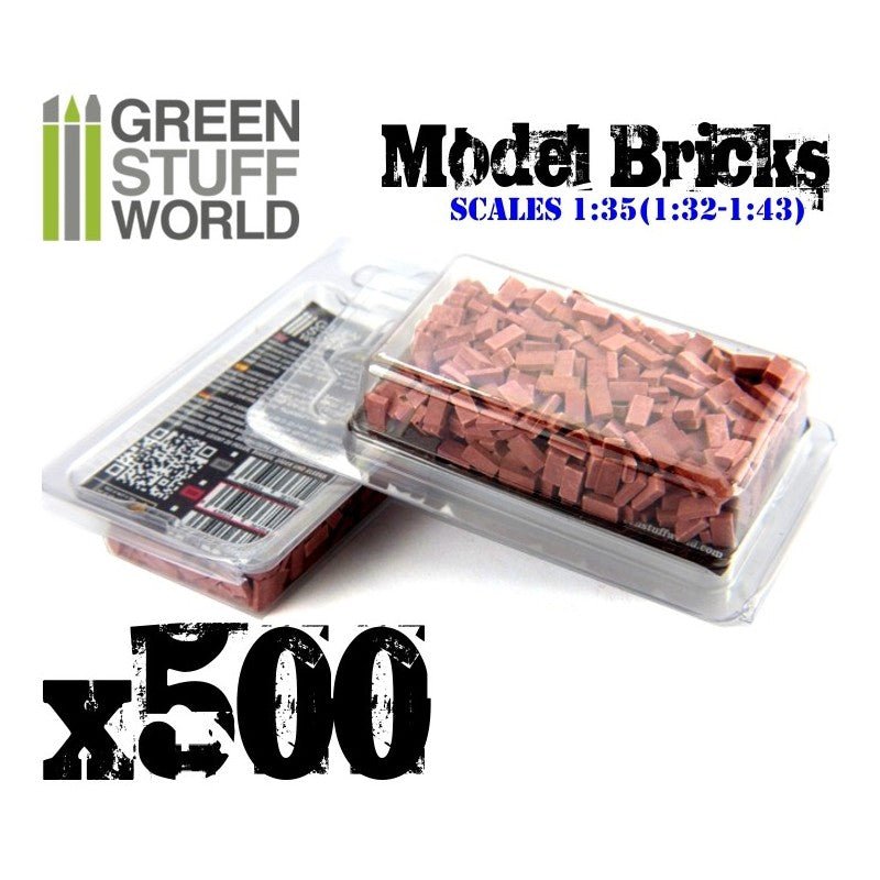 Red Model Bricks - Small Ceramic Decorations - Green Stuff World - Gootzy Gaming