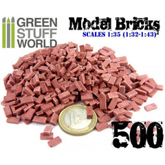 Red Model Bricks - Small Ceramic Decorations - Green Stuff World - Gootzy Gaming