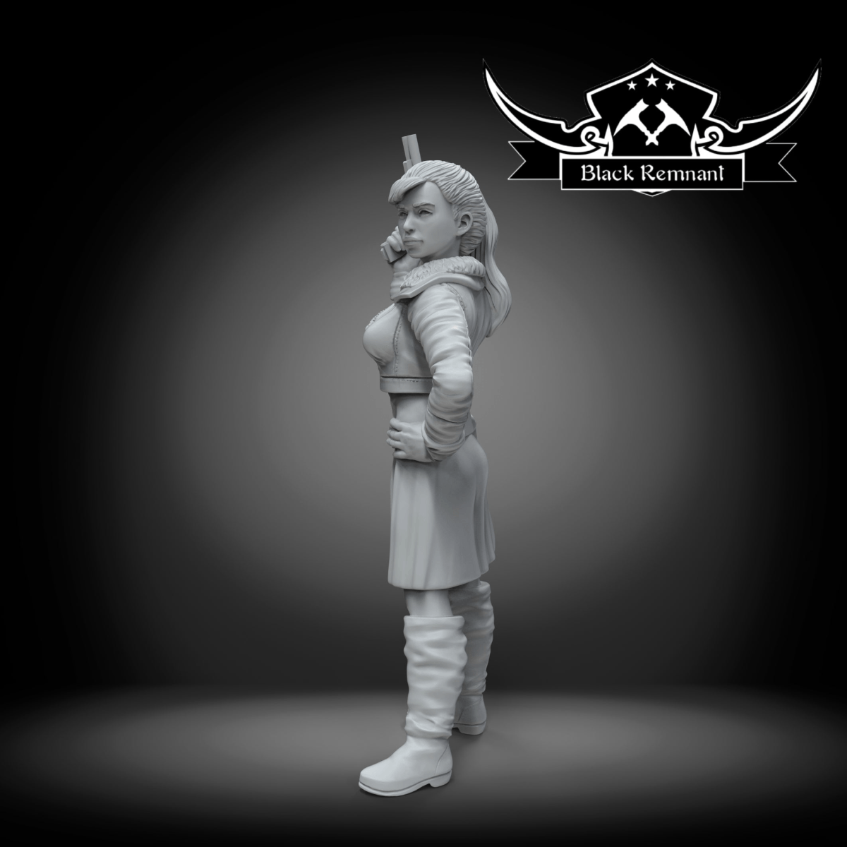 Red Woman Leader - Single Miniature - SW Legion Compatible (38-40mm tall) Resin 3D Print - Black Remnant - Gootzy Gaming