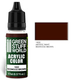 Redwood Brown - Matte Acrylic Paint - Green Stuff World - 17 mL Dropper Bottle - Gootzy Gaming