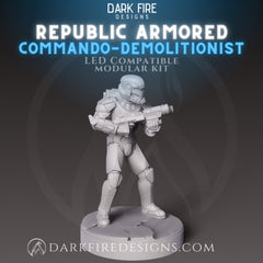 Republic Armored Commando Demolitionist - SW Legion Compatible Miniature (38 - 40mm tall) High Quality 8k Resin 3D Print - Dark Fire Designs - Gootzy Gaming