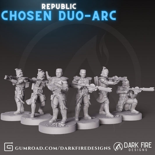Republic Chosen ARC Eck or Frive - Single Miniature - SW Legion Compatible (38 - 40mm tall) Resin 3D Print - Dark Fire Designs - Gootzy Gaming