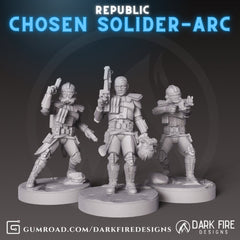 Republic Clone Chosen Soldier ARC Version JJ - SW Legion Compatible (38-40mm tall) Resin 3D Print - Dark Fire Designs