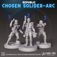 Republic Clone Chosen Soldier ARC Version JJ - SW Legion Compatible (38 - 40mm tall) Resin 3D Print - Dark Fire Designs - Gootzy Gaming