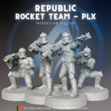 Republic Clone Rocket Team PLX - SW Legion Compatible (38-40mm tall) Multi-Piece High Quality 8k Resin 3D Print - Dark Fire Designs - Gootzy Gaming