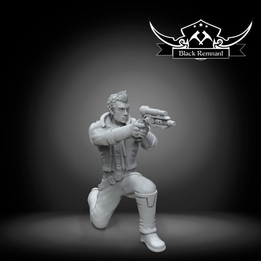 Republic Field Agent Theron - SW Legion Compatible Miniature (38-40mm tall) High Quality 8k Resin 3D Print - Black Remnant - Gootzy Gaming