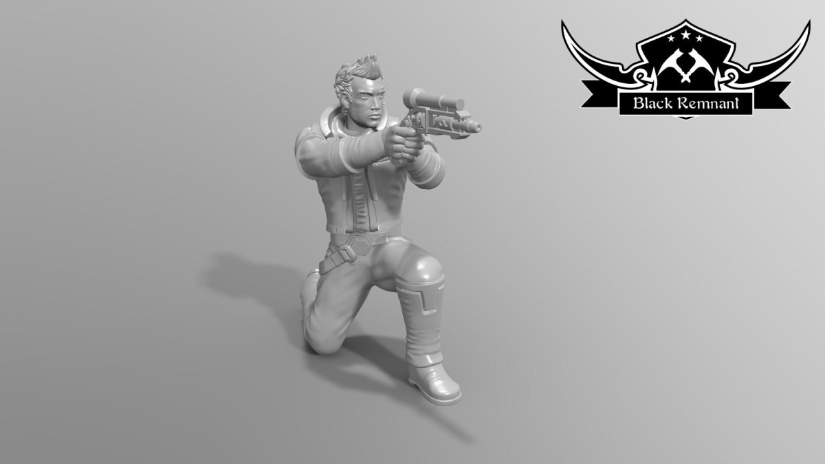 Republic Strategist Shan Miniature - SW Legion Compatible (38-40mm tall) Resin 3D Print - Black Remnant - Gootzy Gaming