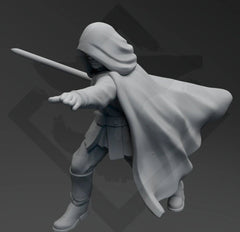 Rescuing Hero Wizard Miniature - SW Legion Compatible (38 - 40mm tall) Resin 3D Print - Skullforge Studios - Gootzy Gaming