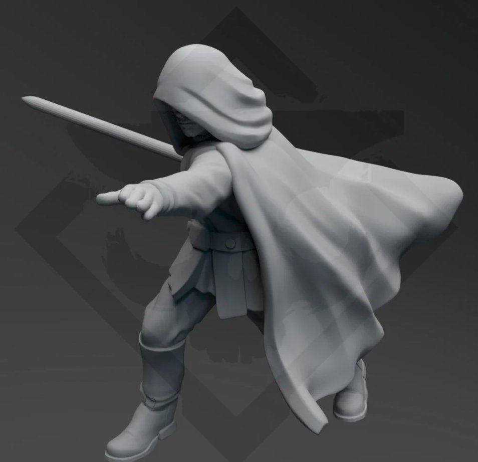 Rescuing Hero Wizard Miniature- SW Legion Compatible (38-40mm tall) Resin 3D Print - Skullforge Studios - Gootzy Gaming