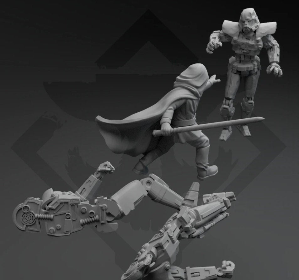 Rescuing Hero Wizard Miniature - SW Legion Compatible (38 - 40mm tall) Resin 3D Print - Skullforge Studios - Gootzy Gaming