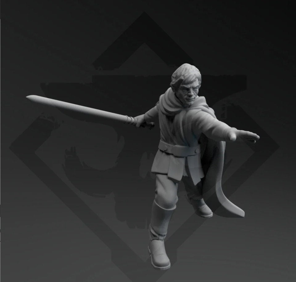 Rescuing Hero Wizard Miniature - SW Legion Compatible (38 - 40mm tall) Resin 3D Print - Skullforge Studios - Gootzy Gaming