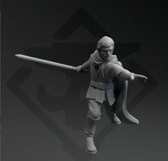 Rescuing Hero Wizard Miniature - SW Legion Compatible (38 - 40mm tall) Resin 3D Print - Skullforge Studios - Gootzy Gaming