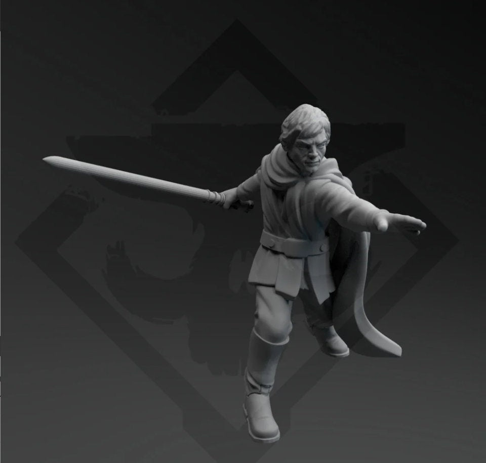 Rescuing Hero Wizard Miniature- SW Legion Compatible (38-40mm tall) Resin 3D Print - Skullforge Studios - Gootzy Gaming