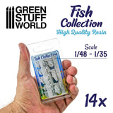 Resin Fish Collection - Unpainted Cast Resin Decoration Kit - Green Stuff World - Gootzy Gaming