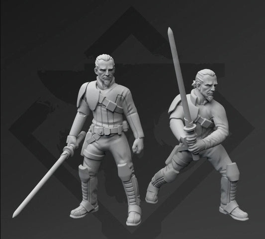 Ronan Wizard Warrior Miniature - 2 styles available - SW Legion Compatible (38 - 40mm tall) Resin 3D Print - Skullforge Studios - Gootzy Gaming