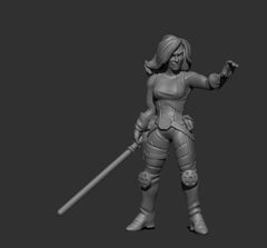 Sara Kade Space Knight Miniature - SW Legion Compatible (38 - 40mm tall) Resin 3D Print - Skullforge Studios - Gootzy Gaming