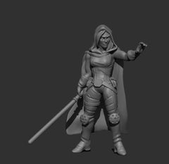 Sara Kade Space Knight Miniature - SW Legion Compatible (38 - 40mm tall) Resin 3D Print - Skullforge Studios - Gootzy Gaming