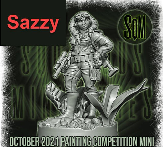 Sazzy Guns, Alien Rebel Pathfinder Officer - SW Legion Compatible Miniature (38-40mm tall) High Quality 8k Resin 3D Print - Squamous Miniatures - Gootzy Gaming
