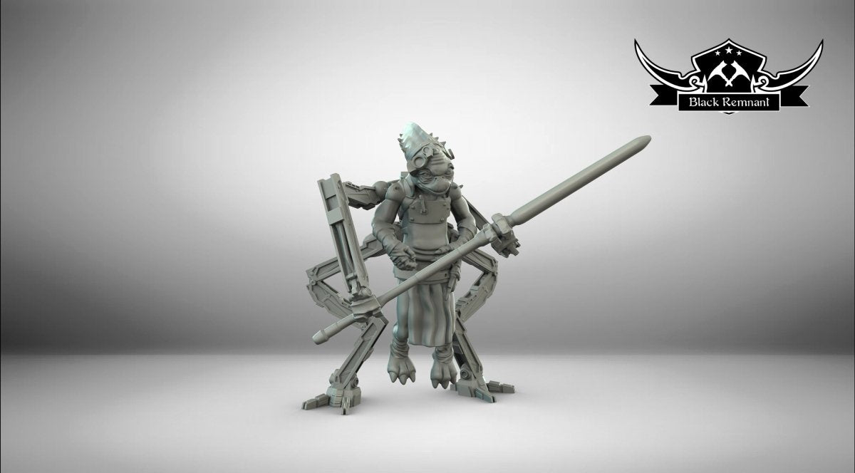 Scrapper Mystical Warrior Kazden Miniature - SW Legion Compatible (38-40mm tall) Multi-Piece Resin 3D Print - Black Remnant - Gootzy Gaming