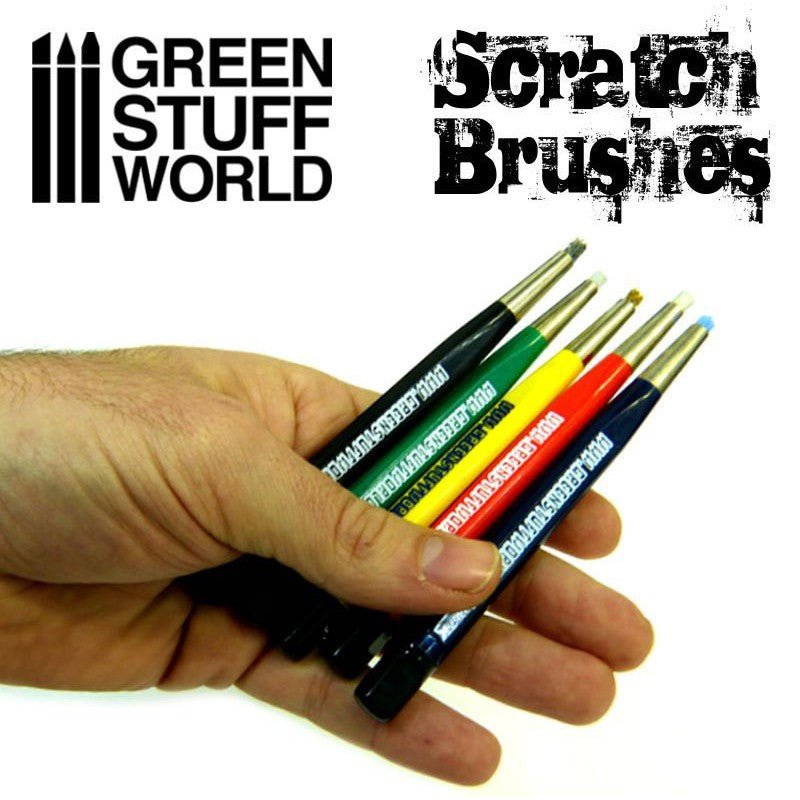 Scratch Brush Pens - Hobby Cleaning and Weathering Tool - Green Stuff World - Gootzy Gaming