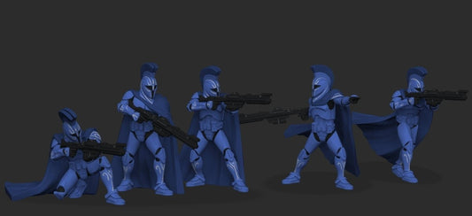 Senate Honor Guard Trooper Squad - SW Legion Compatible (38-40mm tall) Resin 3D Print - Dark Fire Designs - Gootzy Gaming