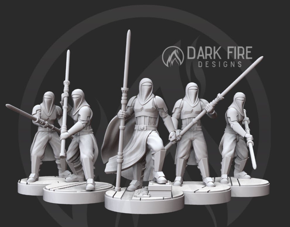 Shadow Guard Squad - 5 Mini Bundle - SW Legion Compatible (38-40mm tall) Resin 3D Print - Dark Fire Designs - Gootzy Gaming