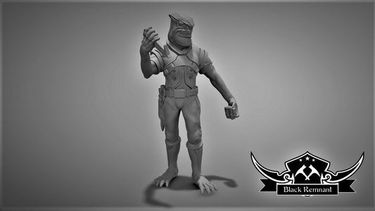 Shark Commander Riff Miniature - SW Legion Compatible (38-40mm tall) Resin 3D Print - Black Remnant - Gootzy Gaming