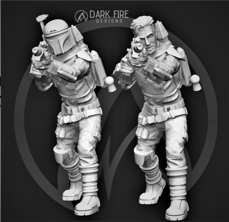Sheriff "Pelgo Poser" Miniature - SW Legion Compatible (38-40mm tall) Multi-Piece Resin 3D Print - Dark Fire Designs - Gootzy Gaming